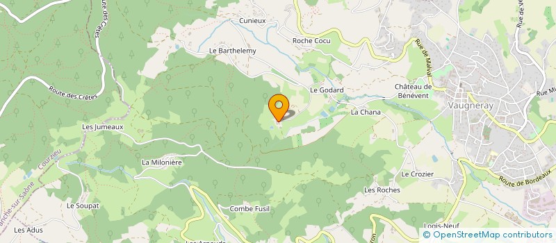localisation de l'entreprise DU RAYMONET à VAUGNERAY