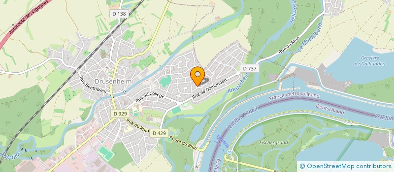 localisation de l'entreprise DU RHIN  DRUSENHEIM
