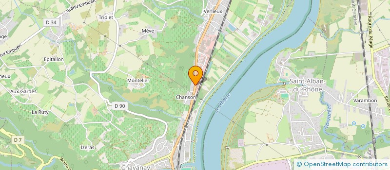 localisation de l'entreprise DU RHONE  CHAVANAY