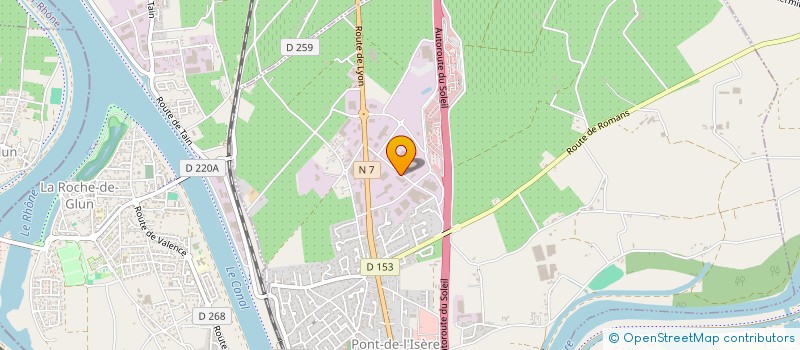localisation de l'entreprise DU RHONE SERVICES à PONT-DE-L'ISERE