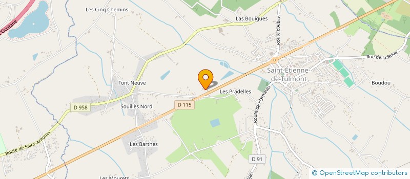 localisation de l'entreprise DU RIBET  SAINT-ETIENNE-DE-TULMONT