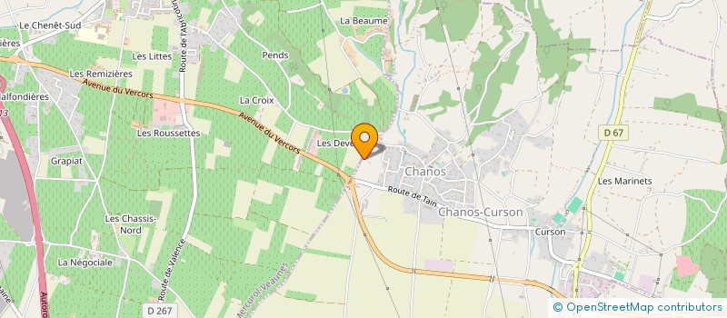 localisation de l'entreprise DU RIOU  CHANOS-CURSON