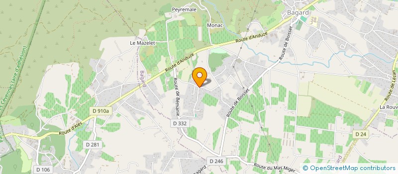 localisation de l'entreprise DU RIOU  BOISSET-ET-GAUJAC