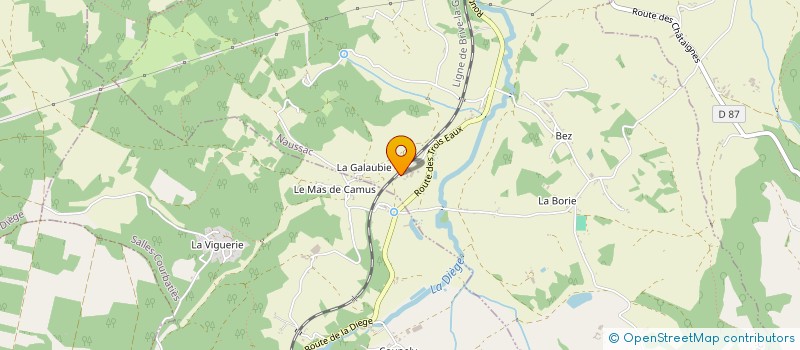 localisation de l'entreprise DU ROC  NAUSSAC