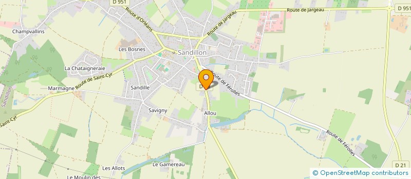 localisation de l'entreprise DU ROC DES VIGNES à SANDILLON