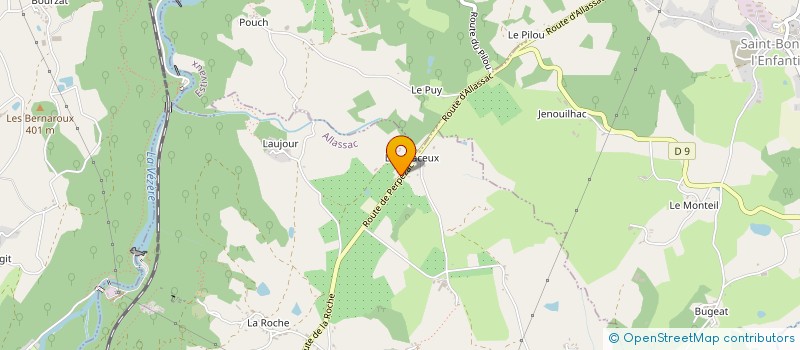 localisation de l'entreprise DU ROCHER  ALLASSAC