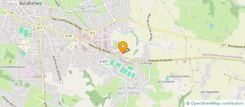 localisation de l'entreprise DU ROCHER SARL à SAINT-SENIER-SOUS-AVRANCHES