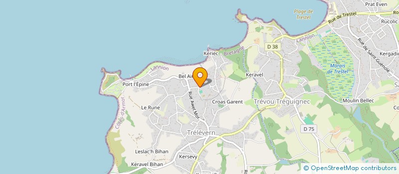 localisation de l'entreprise DU ROUDOUR  TRELEVERN