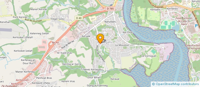 localisation de l'entreprise DU ROUILLEN  QUIMPER