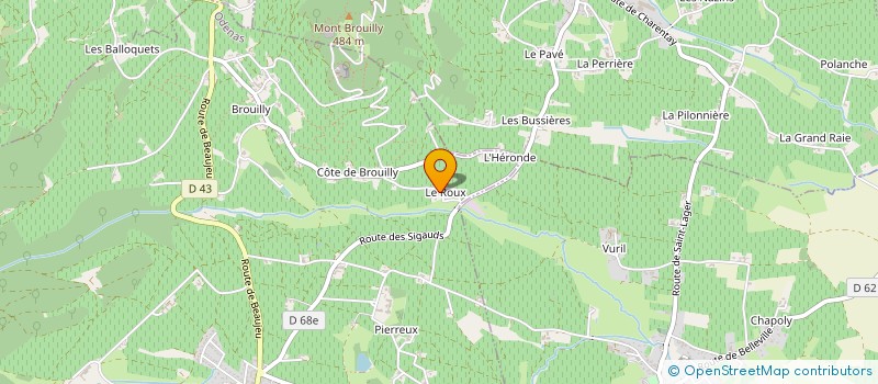 localisation de l'entreprise DU ROUX  ODENAS