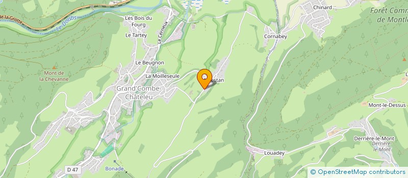 localisation de l'entreprise DU ROZET  GRAND'COMBE-CHATELEU