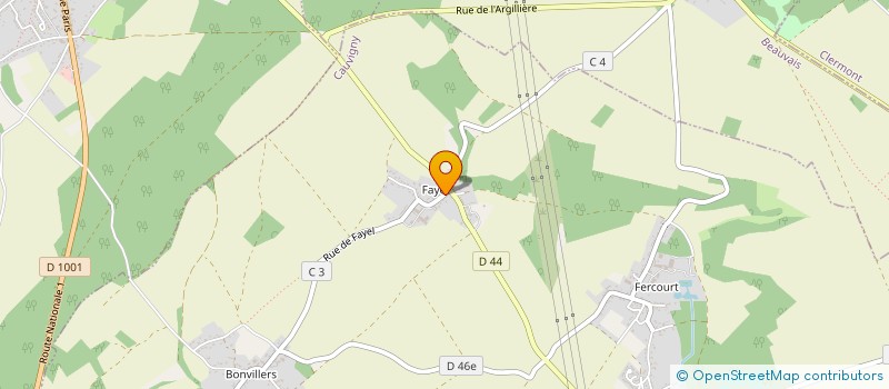 localisation de l'entreprise DU RU  CAUVIGNY