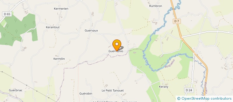 localisation de l'entreprise DU RUISSEAU  LANRODEC