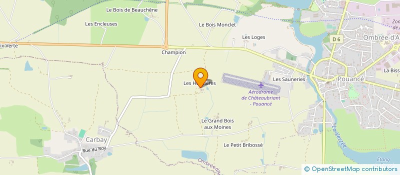 localisation de l'entreprise DU RUISSEAU  OMBREE D'ANJOU