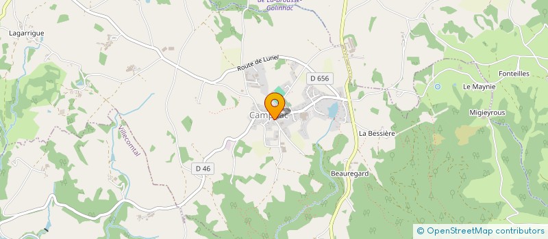 localisation de l'entreprise DU RUISSEAU DE BOR  CAMPUAC