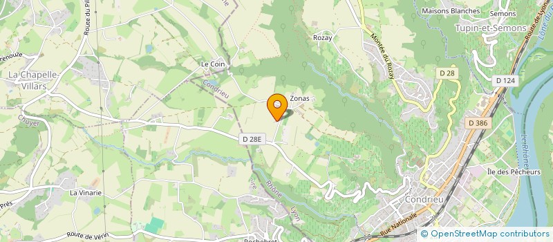 localisation de l'entreprise DU RUISSEAU FLEURI  CONDRIEU