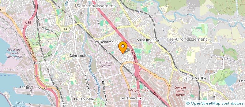 localisation de l'entreprise DU SECOND OEUVRE EN GENERAL  MARSEILLE 15EME