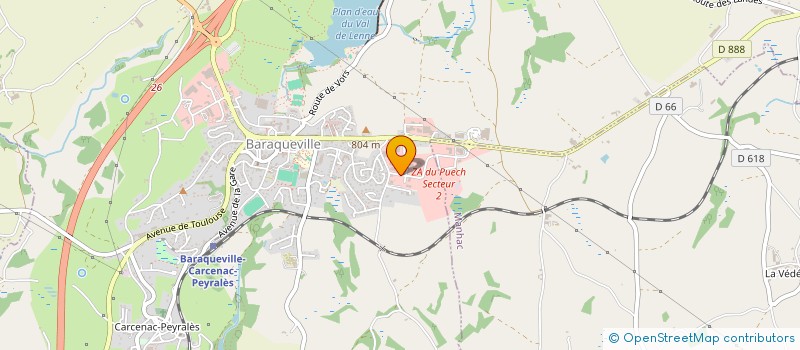 localisation de l'entreprise DU SEGALA  BARAQUEVILLE