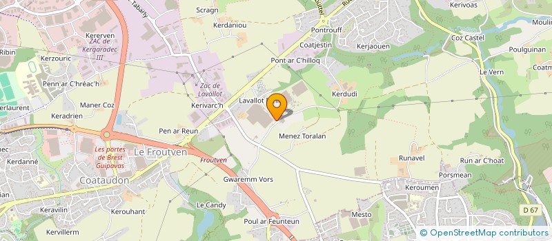 localisation de l'entreprise DU SEQUOIA  GUIPAVAS