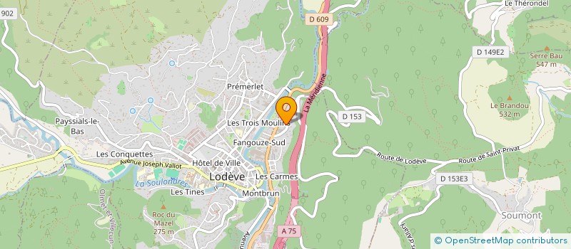 localisation de l'entreprise DU SOLEIL  LODEVE