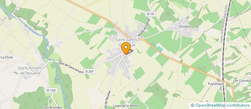 localisation de l'entreprise DU SOLEIL à SAINT-GENIS-D'HIERSAC