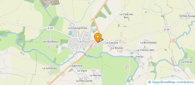 localisation de l'entreprise DU SOLEIL LEVANT  TREFFIEUX