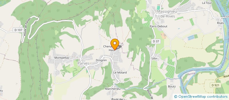 localisation de l'entreprise DU SORBIER à PARVES ET NATTAGES