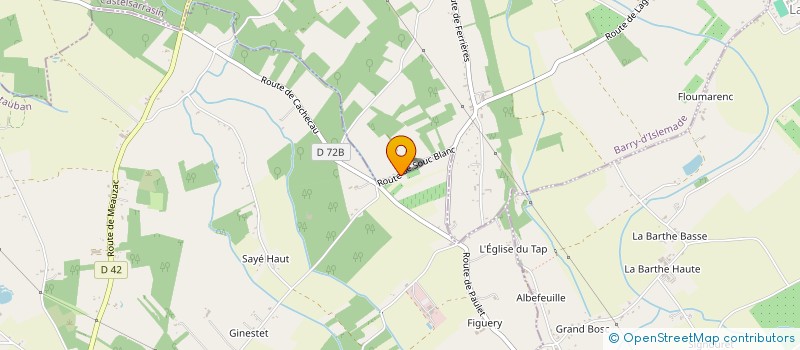 localisation de l'entreprise DU SOUC BLANC  LA VILLE-DIEU-DU-TEMPLE