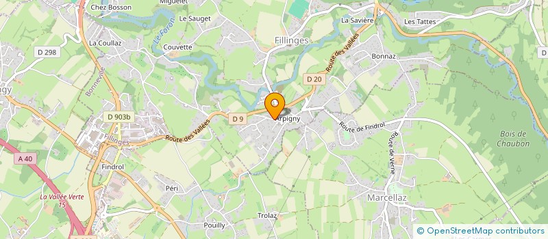 localisation de l'entreprise DU THY  FILLINGES