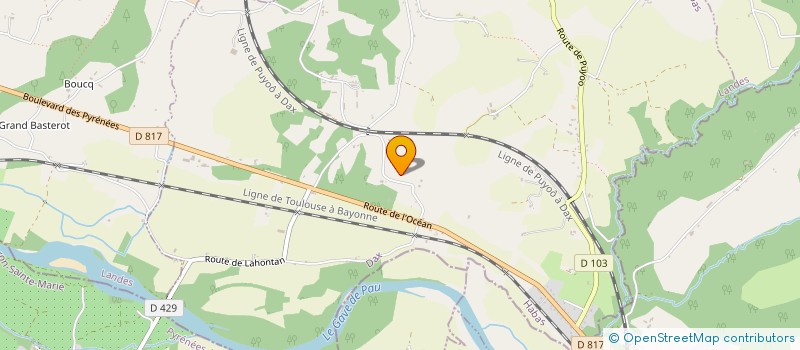 localisation de l'entreprise DU TILHET  HABAS