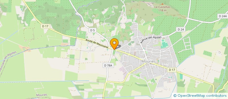 localisation de l'entreprise DU VALLAT APH  MOURIES