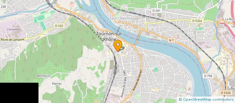 localisation de l'entreprise DU VENT DANS LES COLLINES à TOURNON-SUR-RHONE