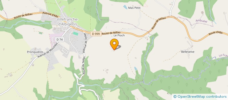 localisation de l'entreprise 'DU VENT DANS LES CORDES' (DVDLC)  VILLEFRANCHE-D'ALBIGEOIS