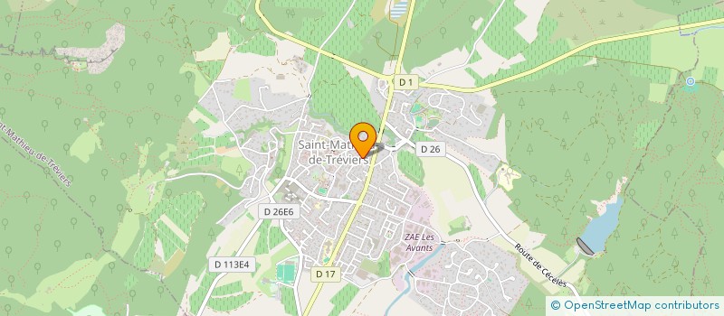 localisation de l'entreprise DU VERGER  SAINT-MATHIEU-DE-TREVIERS