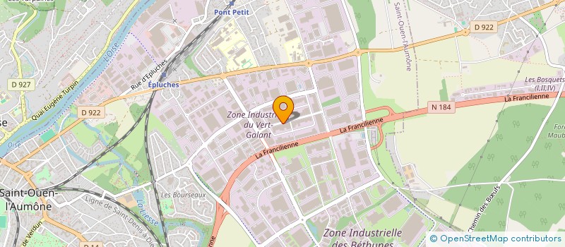 localisation de l'entreprise DU VERT GALANT 95 à SAINT-OUEN-L'AUMONE