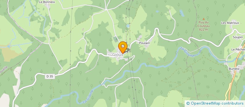 localisation de l'entreprise DU VERT PLATEAU à GIOUX
