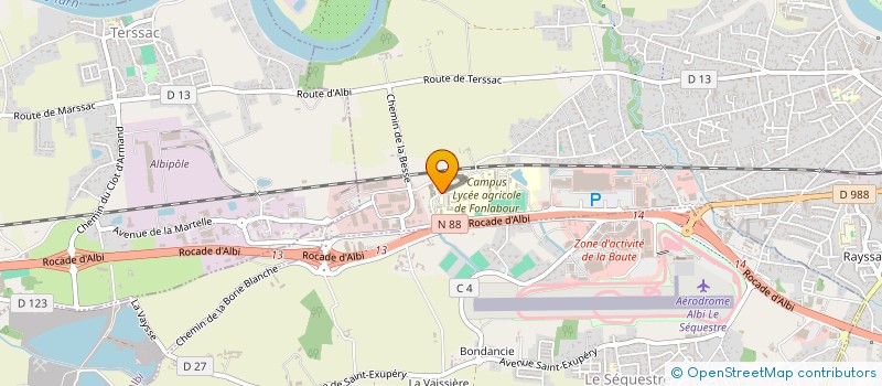 localisation de l'entreprise DU VIEUX FOUR à ALBI