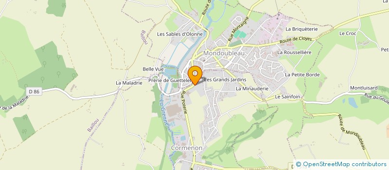 localisation de l'entreprise DU VIEUX MOULINS  CORMENON