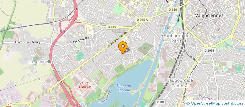 localisation de l'entreprise DU VIGNOBLE  VALENCIENNES