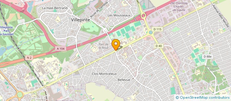 localisation de l'entreprise DUA à VILLEPINTE