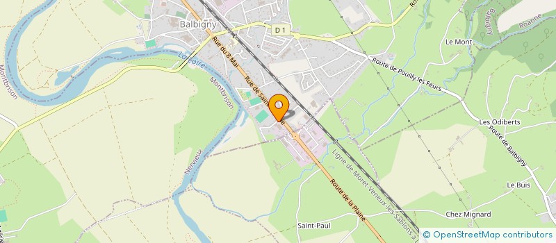 localisation de l'entreprise DUARIG SPORT  BALBIGNY