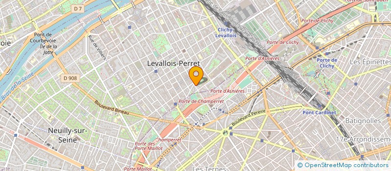 localisation de l'entreprise DUB à LEVALLOIS PERRET