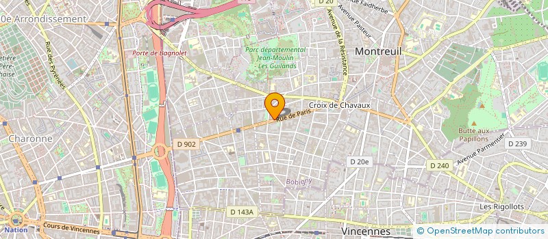 localisation de l'entreprise DUBAI PRESTIGE à MONTREUIL