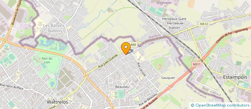 localisation de l'entreprise DUBAR WARNETON à WATTRELOS