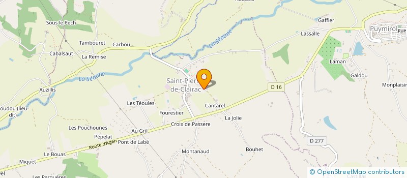 localisation de l'entreprise DUBAS IMMOBILIER  SAINT-PIERRE-DE-CLAIRAC