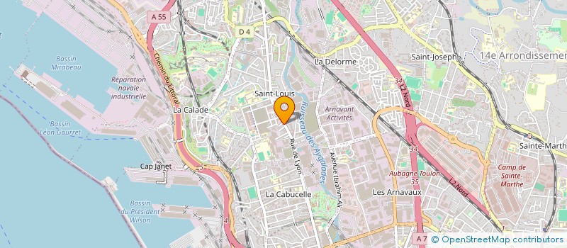 localisation de l'entreprise DUBE INVEST à MARSEILLE