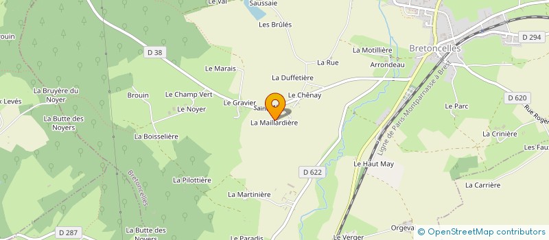 localisation de l'entreprise DUBECQ à BRETONCELLES