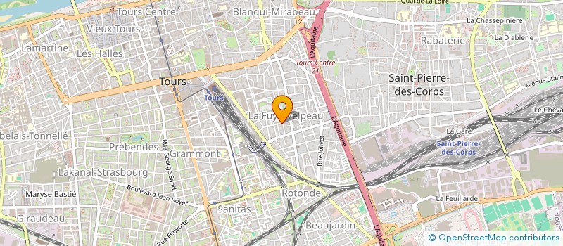localisation de l'entreprise DUBERT à TOURS