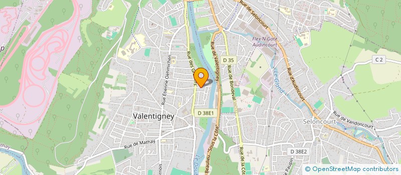 localisation de l'entreprise DUBOCQUET VALENTIGNEY  VALENTIGNEY