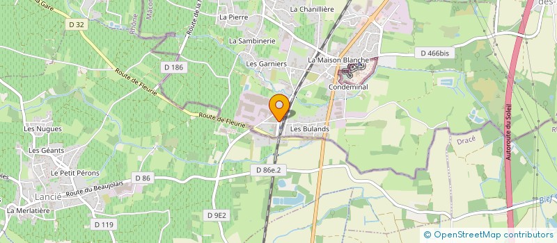 localisation de l'entreprise DUBOEUF EN BEAUJOLAIS S.A.  ROMANECHE-THORINS